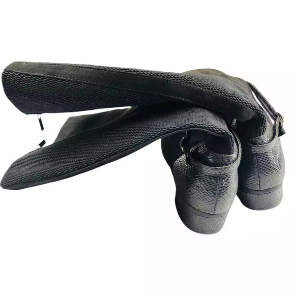 Cato Womens Snake Embossed Knee High Boots Zip Stretch Black Faux Suede Size 10 - Picture 6 of 9